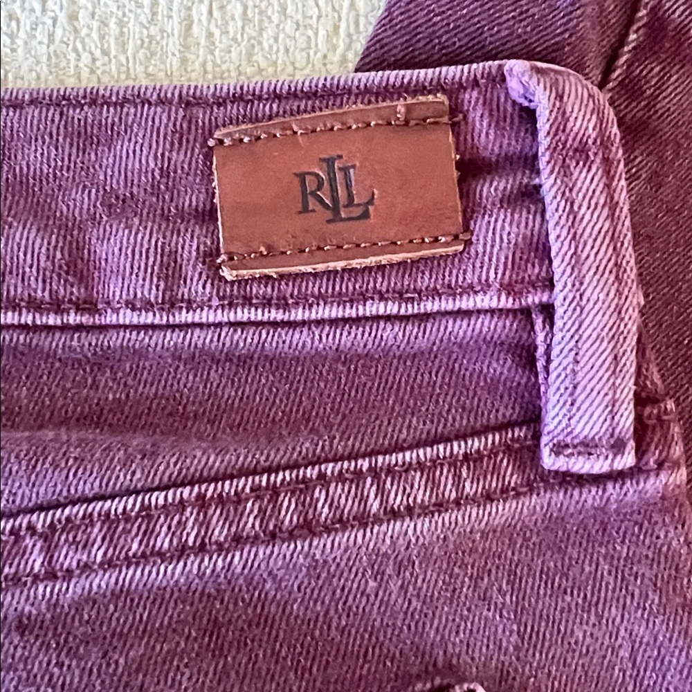 Lauren Ralph Lauren Deep Purple Denim Pants  Size 8 - Picture 7 of 10